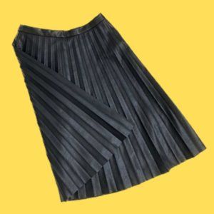 Leather Pleated Skirt